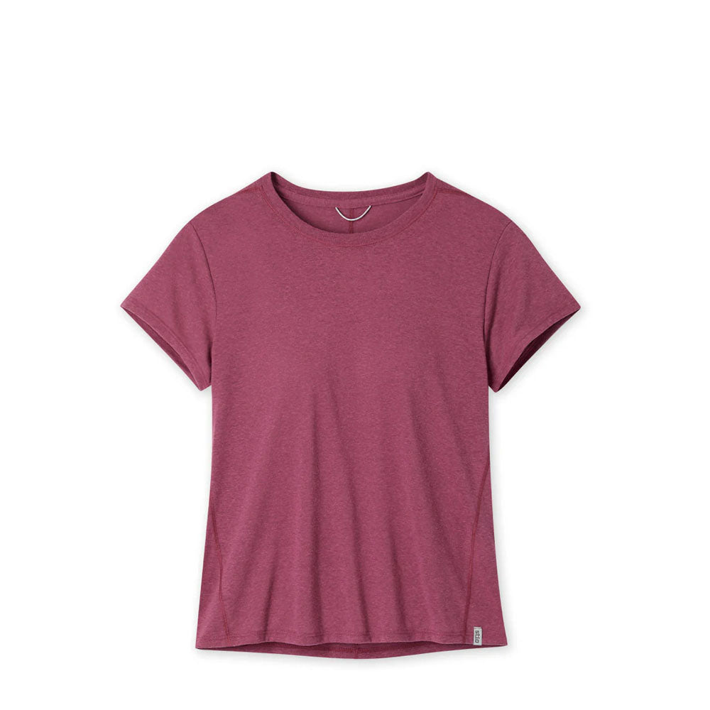 Stio Womens Divide Tee Short Sleeve Triple Berry Heather