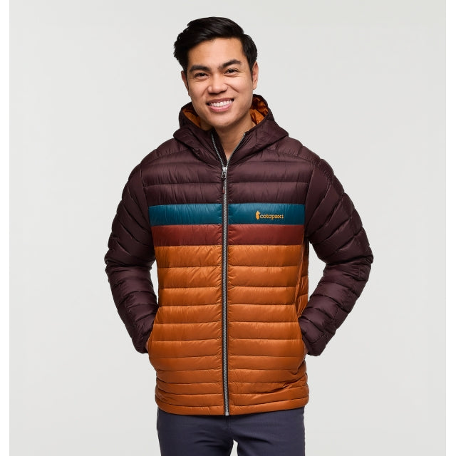 Cotopaxi Men's Fuego Hooded Down Jacket CFESN Coffee and Sienna