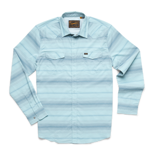 Howler Brothers Men's H Bar B Tech Longsleeve MAR Martin Stripe: Sunset