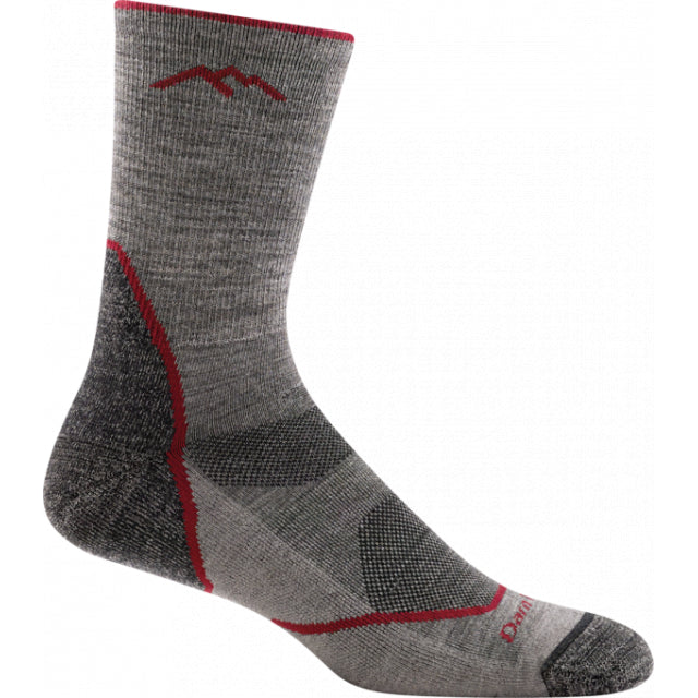Darn Tough Mens Light Hiker Micro Crew Lightweight With Cushion Taupe