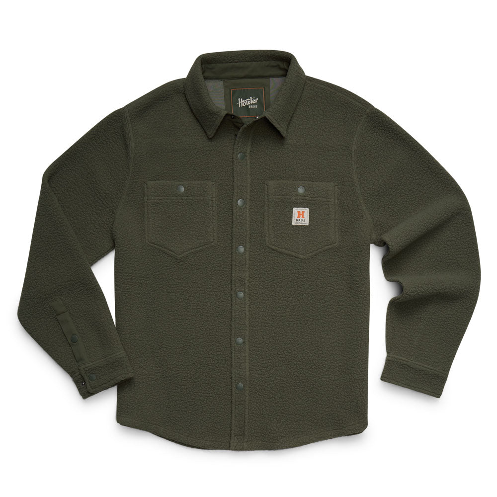 Howler Brothers Mens Allegheny Fleece Overshirt Beetle