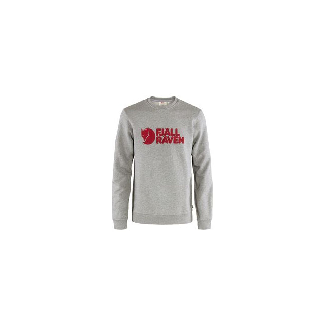 Mens Fjallraven Logo Sweater 020-999 Grey/Melange