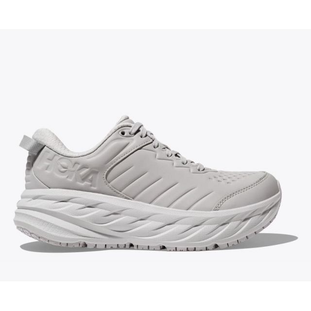 Hoka Mens Bondi SR Wide Harbor Mist / Lunar Rock