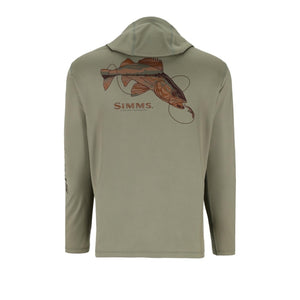 Simms Fishing Mens Tech Hoody - Artist Series 1436 Pale Pine Gemini