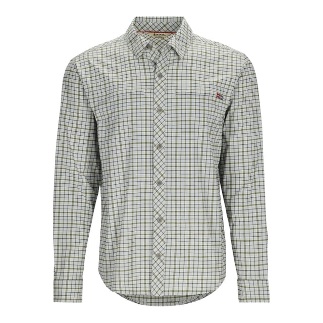 Simms Fishing Mens Stone Cold Fishing Long Sleeve Shirt 1186 terling Plaid / S