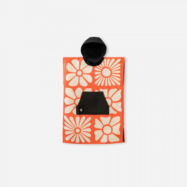 Nomadix Big Kid Changing Poncho Big Flowers Expedition Orange