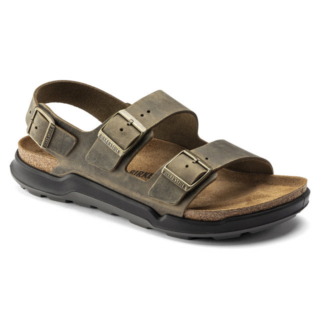 Birkenstock Milano CT Oiled Leather Faded Khaki