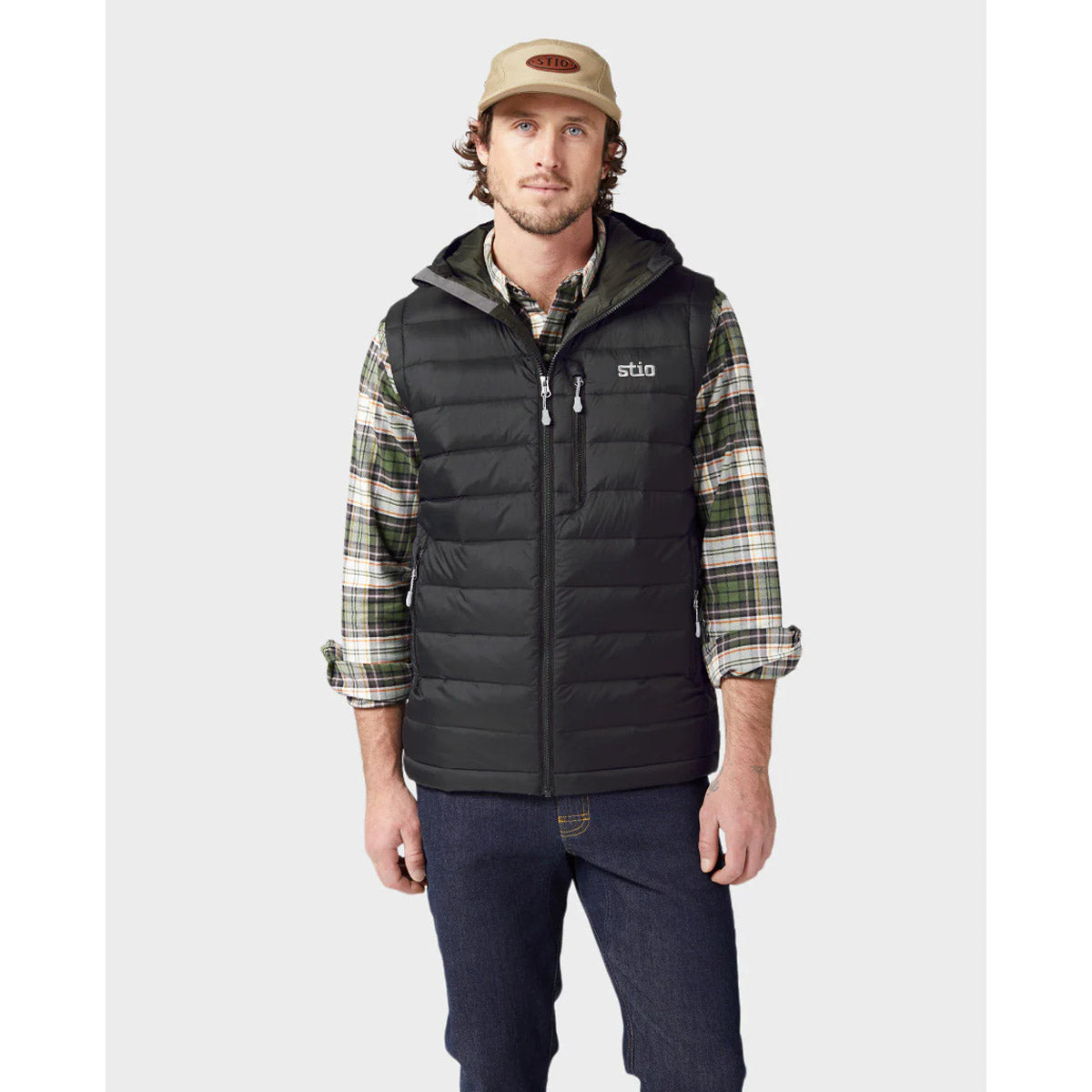 Stio Men's Hometown Down Hooded Vest Abyss