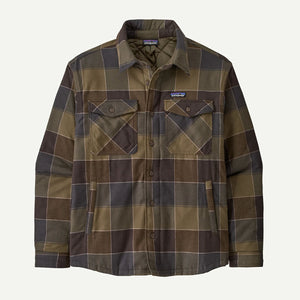 Patagonia Mens Lightweight Insulated Fjord Flannel Shirt Snow Owl: Basin Green