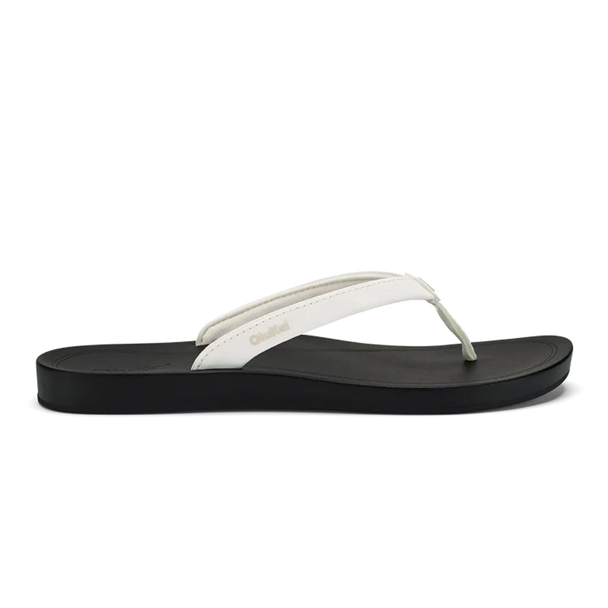 OluKai Womens Uiki Bright White/Lava Rock