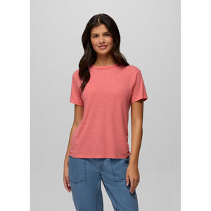 Prana Womens Cozy Up Short Sleeve Crew Guava