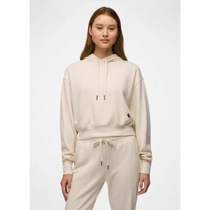 Prana W Cozy Up Crop Hoodie Canvas Heather