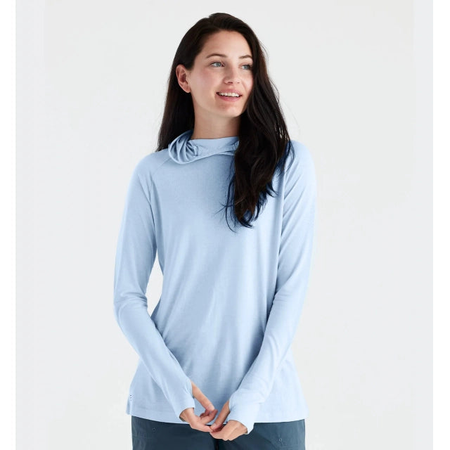 Free Fly Apparel Women's Bamboo Lightweight Hoodie II 428 Clear ky / S