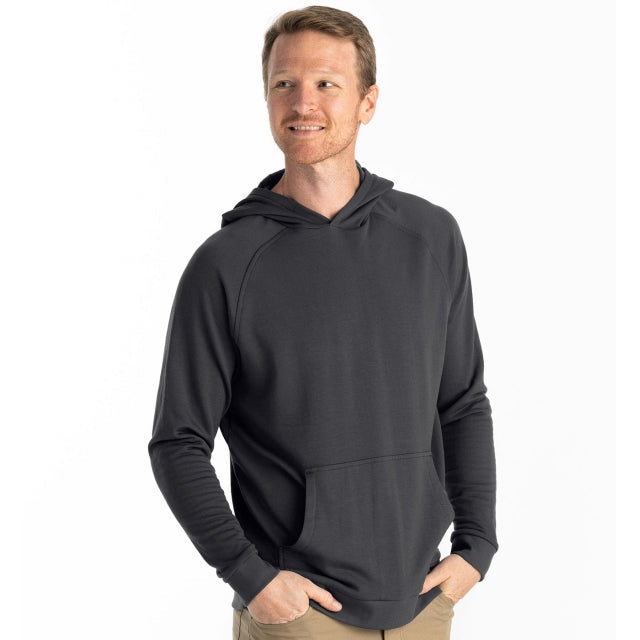 Free Fly Apparel Mens Bamboo Lightweight Fleece Hoodie C005 Heather Dark Brown