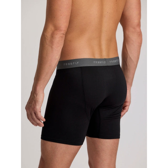 Free Fly Apparel Mens Bamboo Motion Boxer Brief 300 Black