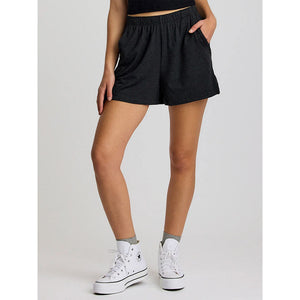 Free Fly Apparel Womens Bamboo Flex Sunday Short Heather Black