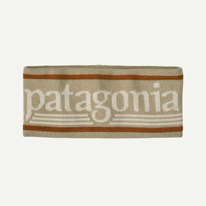 Patagonia Powder Town Headband Hut Tripper Logo: Weathered Stone
