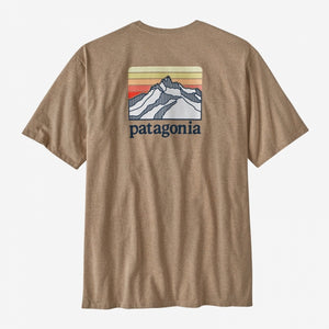 Patagonia Men's Line Logo Ridge Pullovercket Responsibili-Tee GRBN Grayling Brown