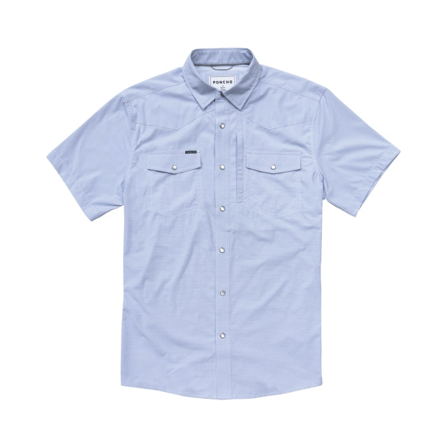 Poncho M The Padre Blue Microcheck