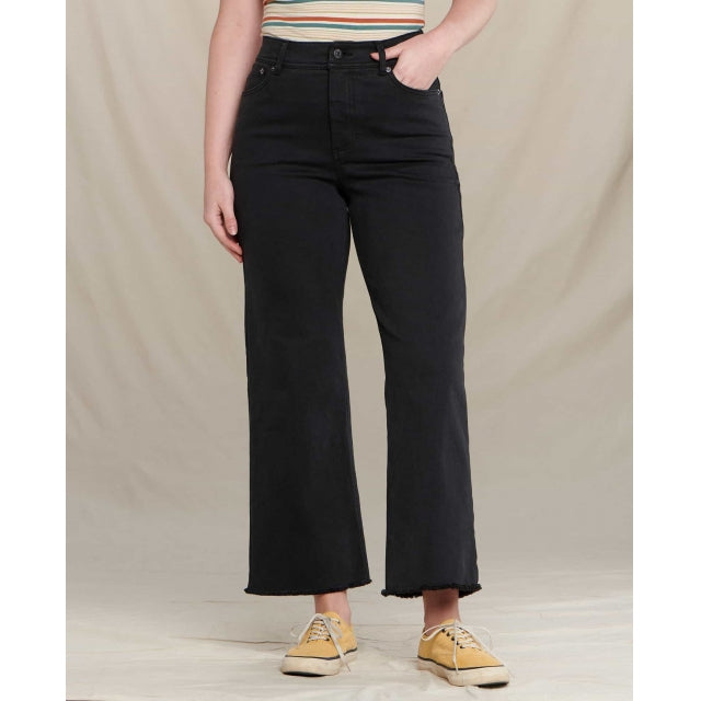Toad&Co. Women's Balsam Seeded Cutoff Pant 938 Washed Black