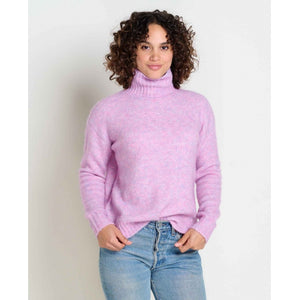 Toad&Co. Women's Toddy T-Neck Sweater 666 Rockrose