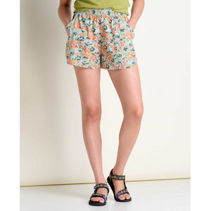 Toad&Co. W Sunkissed Pull-On Short II 671 Papaya Geranium Print