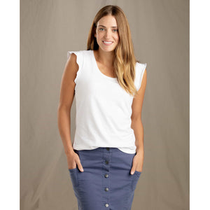 Toad&Co. Womens Rufflita II Tee 000 White