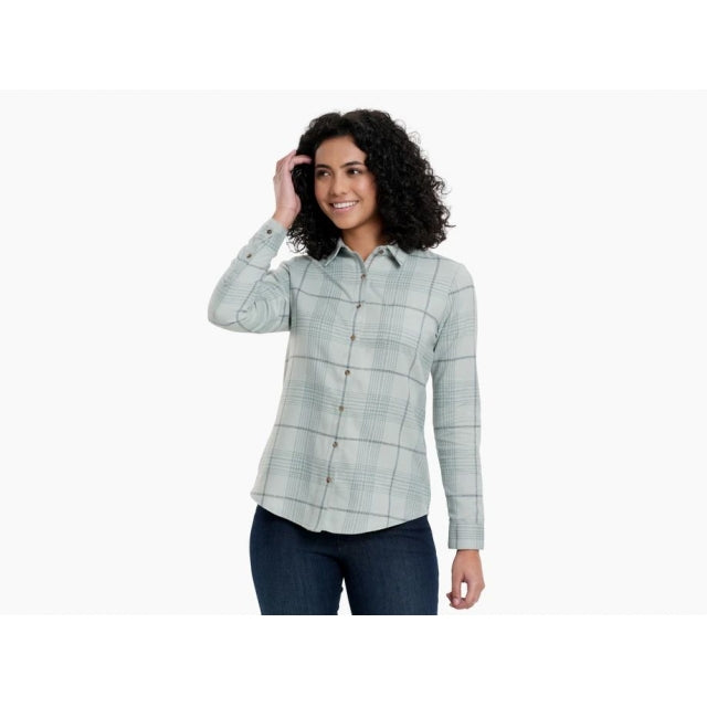 Kuhl Womens Kamila Flannel NBL Mineral Blue / M