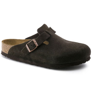 Birkenstock Boston Soft Footbed Suede Leather - Regular Mocha
