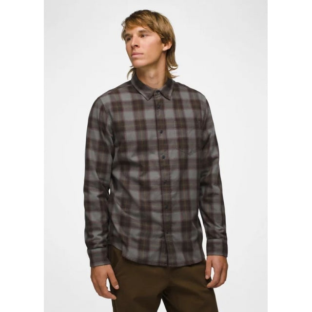 Prana Mens Los Feliz Flannel Shirt 207 Cacao