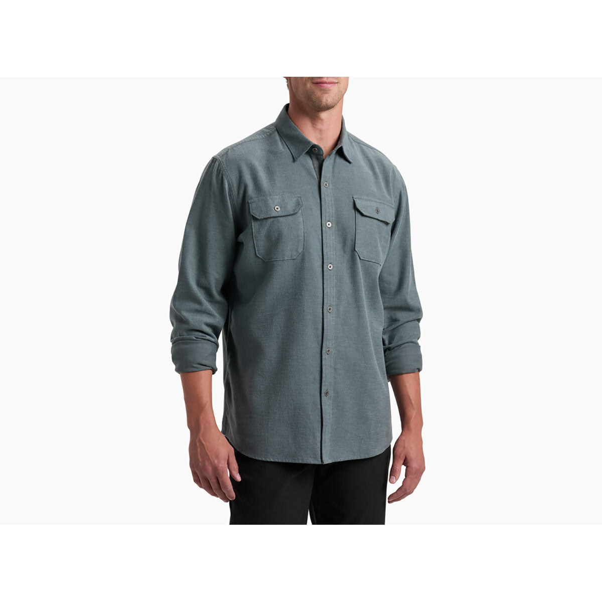 Kuhl Mens Descendr Flannel Shirt Overcast