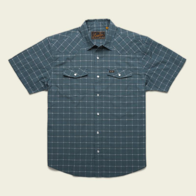 Howler Brothers Mens H Bar B Snapshirt PET Crossroads Dobby:Petrol