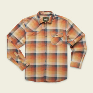 Howler Brothers Mens Harkers Flannel Shirt REF Cavern Plaid: Refracting Sun