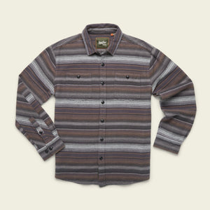 Howler Brothers Mens Rodanthe Blanket Flannel SAN Skyline Stripe: Sangria