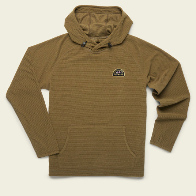 Howler Brothers Mens Palo Duro Grid Fleece Hoodie FAT Fatigue
