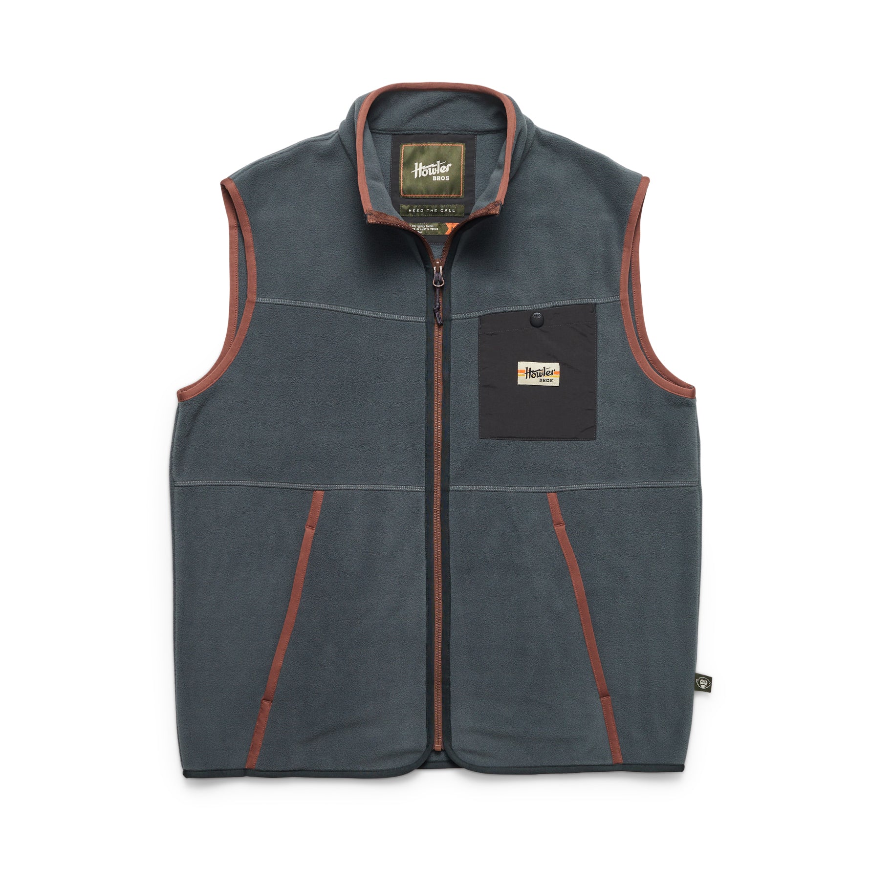 Howler Brothers Men's Free Range Fleece Vest FOG Fog