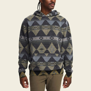 Howler Brothers Mens Tajima Pullover Mitla Motifs : True Black