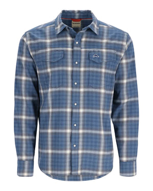 Simms Fishing Men's Gallatin Flannel Fishing Long Sleeve Shirt 1123 Neptune Ombre Plaid