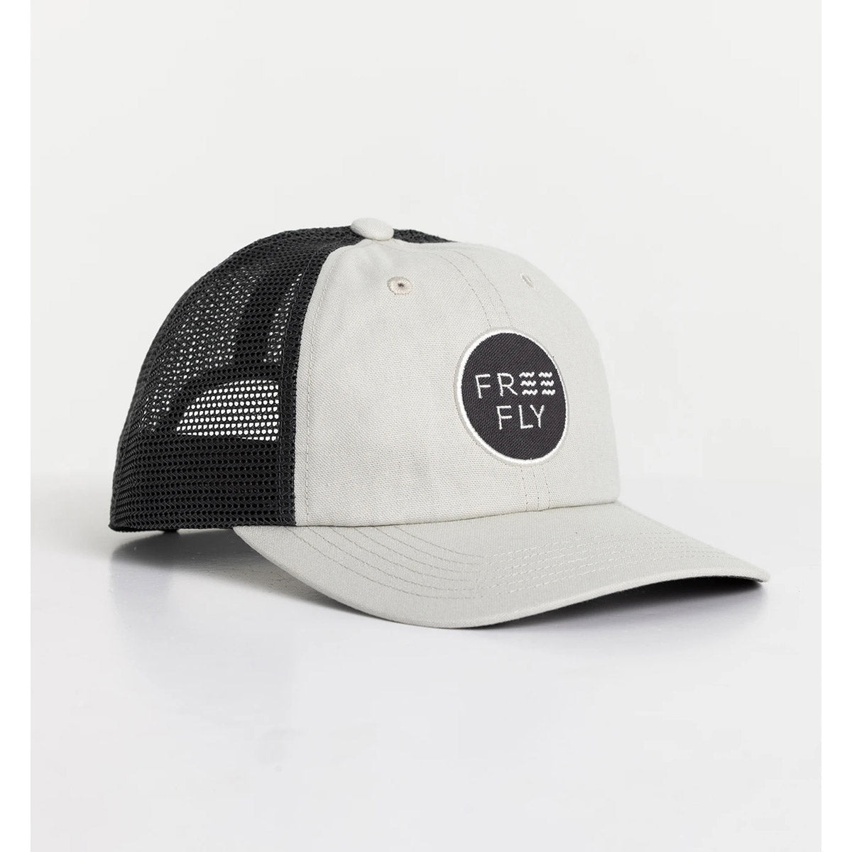 Free Fly Apparel Low Pro Badge Trucker Hat Harbor Grey