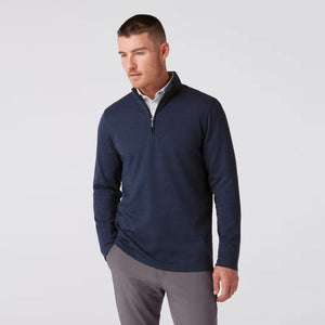 Mizzen+Main Men's KPI Quarter Zip Navy Heather