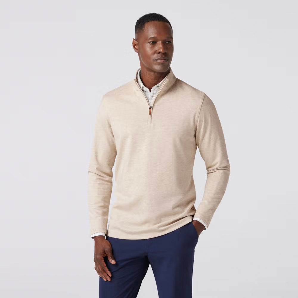 Mizzen+Main Men's KPI Quarter Zip Oyster Heather