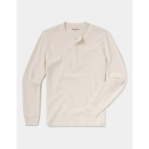 The Normal Brand Men's Vintage Thermal Mountain Henley Ivory