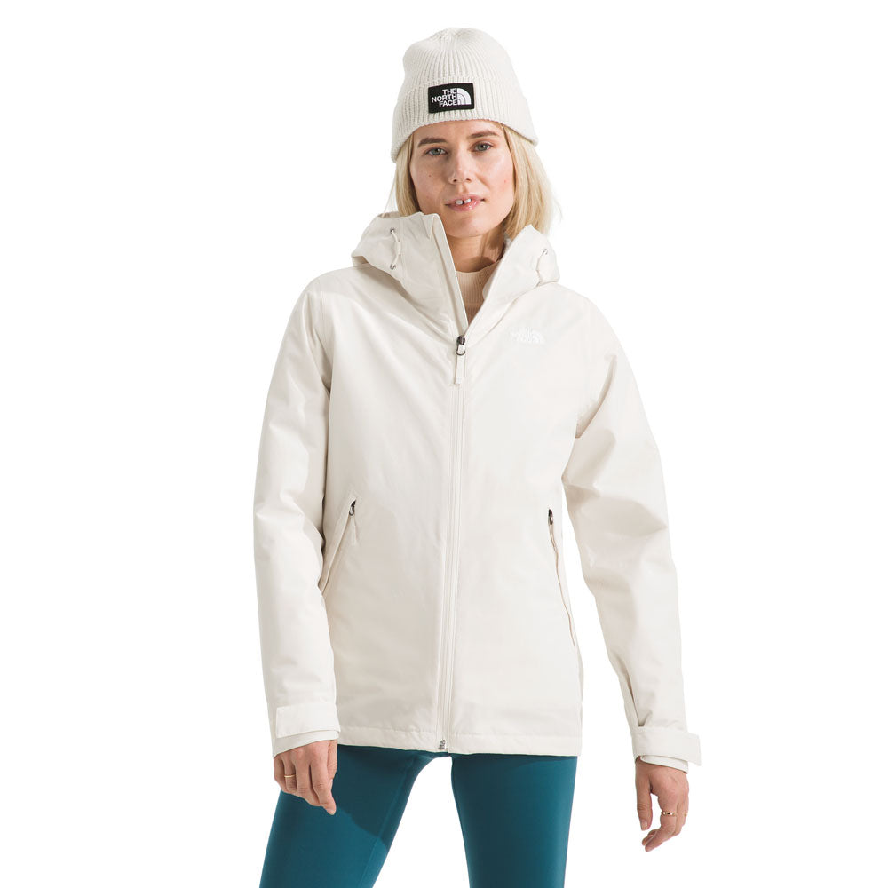 The North Face Womens Carto Mono Triclimate Hooded Jacket White Dune