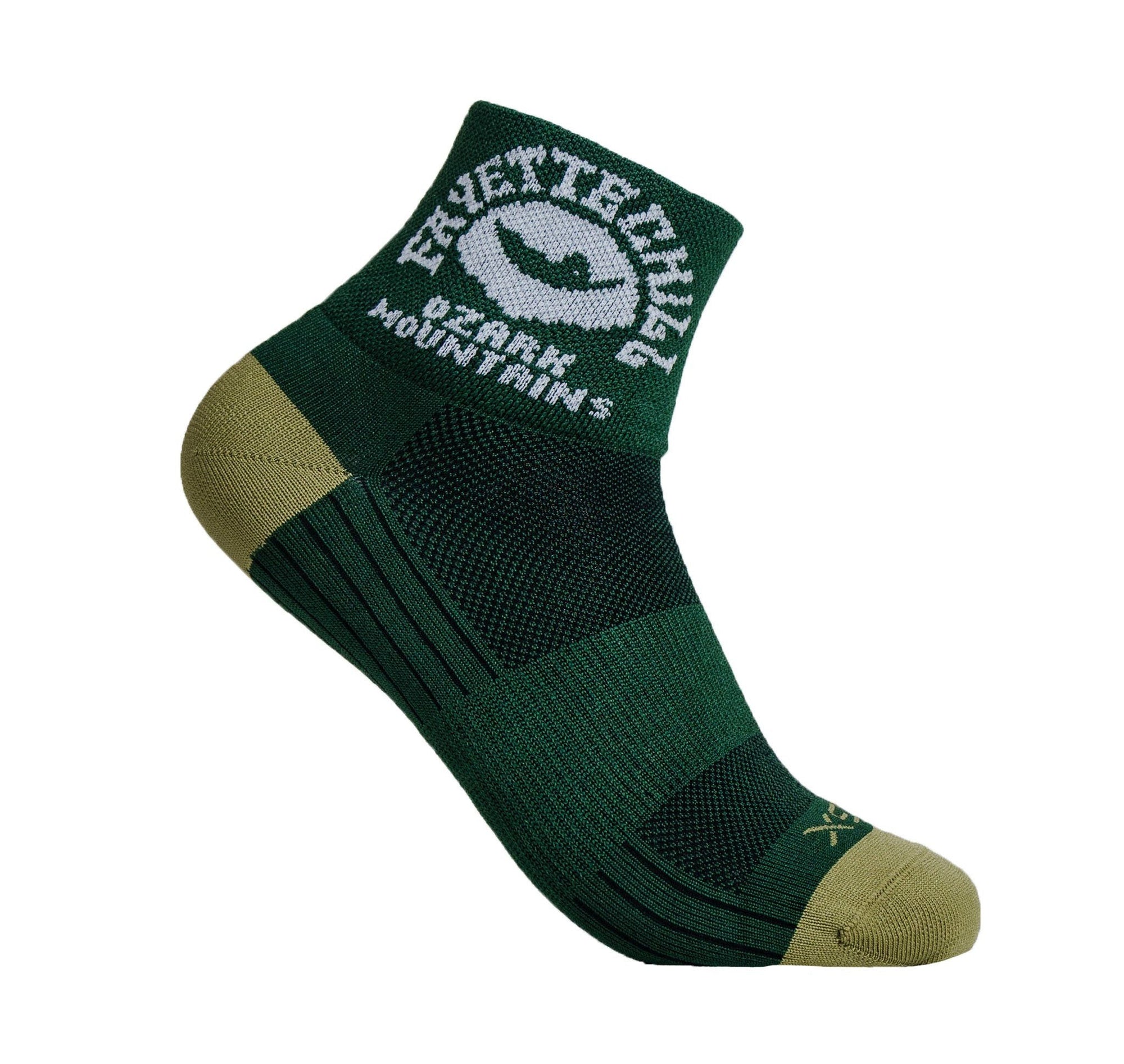 Fayettechill Ozark Hangout 3" Sock Green/Gold