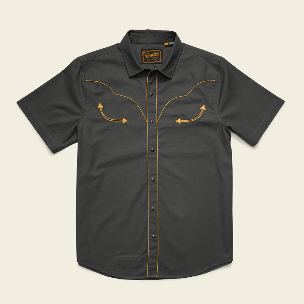 Howler Brothers Mens Broncbuster Snapshirt Antique Black