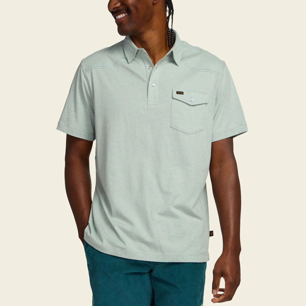 Howler Brothers Mens Ranchero Polo Seafoam