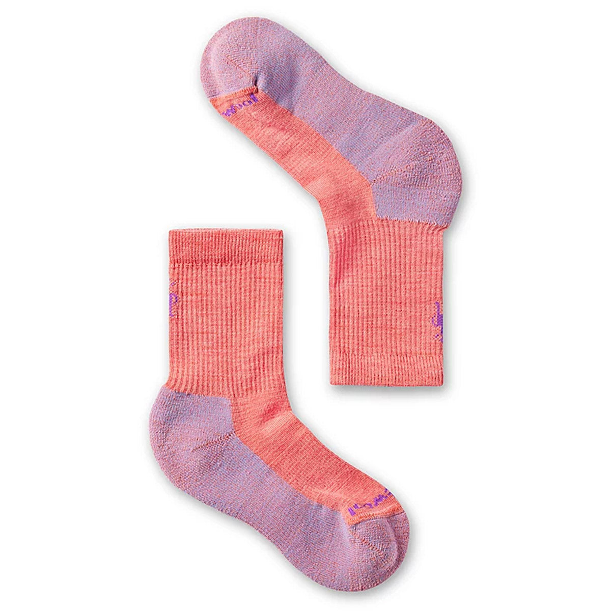 Smartwool Kids' Hike Light Cushion Crew Socks Bright Coral