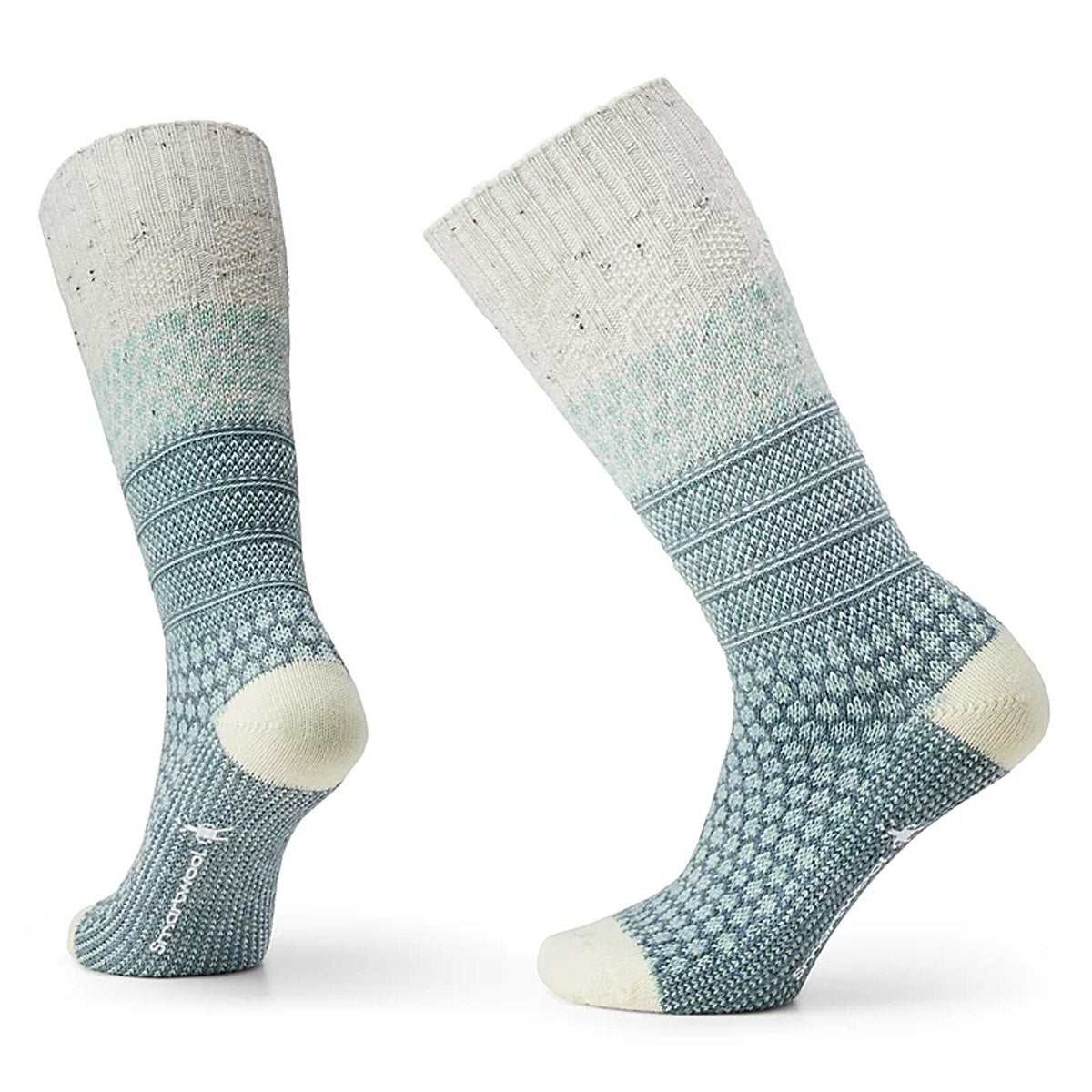 Smartwool Women's Everyday Popcorn Cable Crew Socks Pewter Blue
