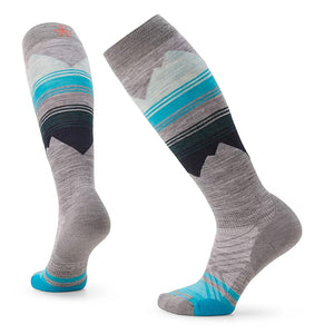 Smartwool Women's Ski Targeted Cushion Pattern Over The Calf Socks Light Gray