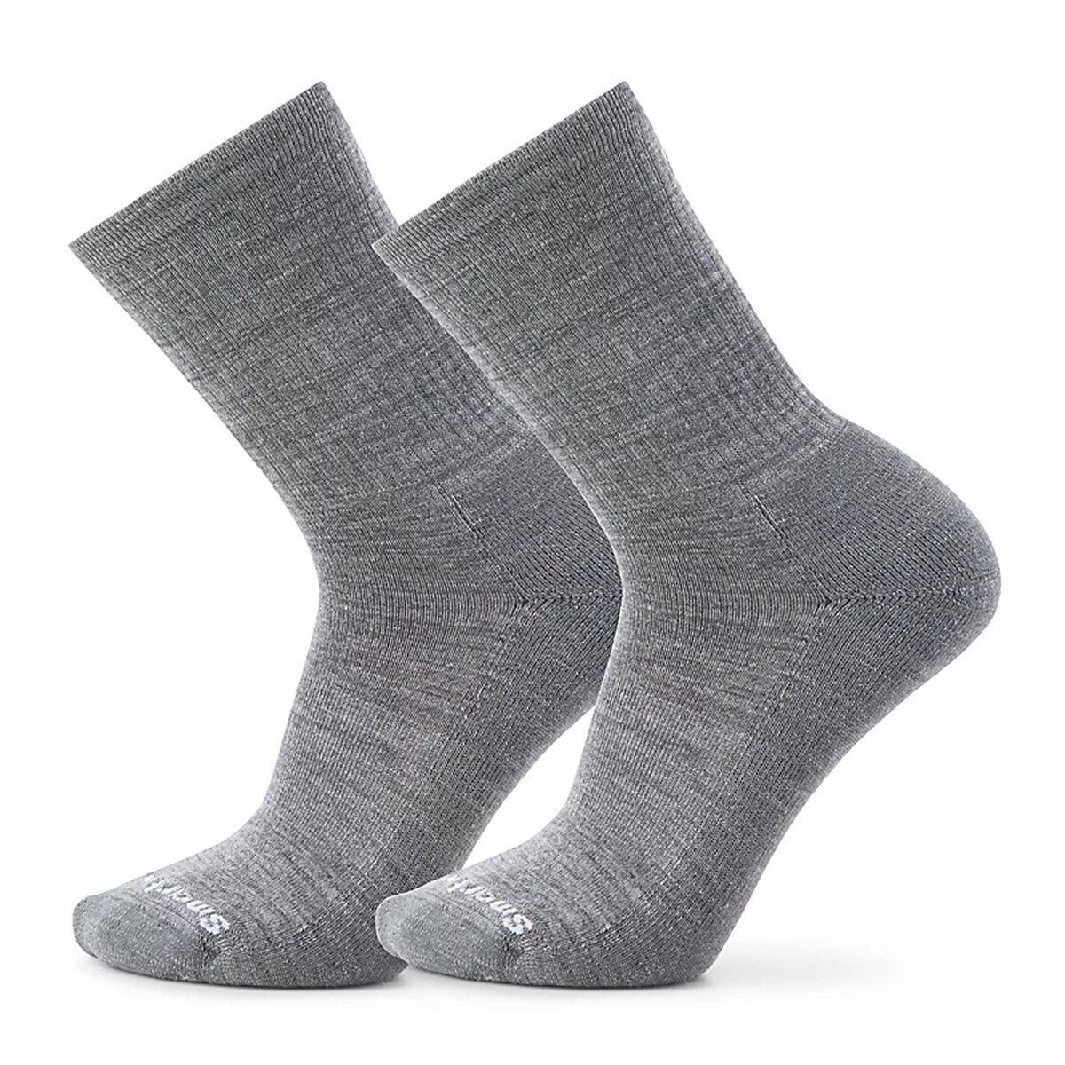 Smartwool Men's Everyday Solid Rib Crew Socks 2 Pack Medium Gray